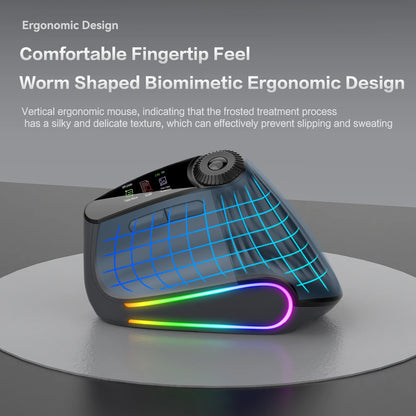 RGB Backlit Speed Roller Wireless Vertical Mouse 