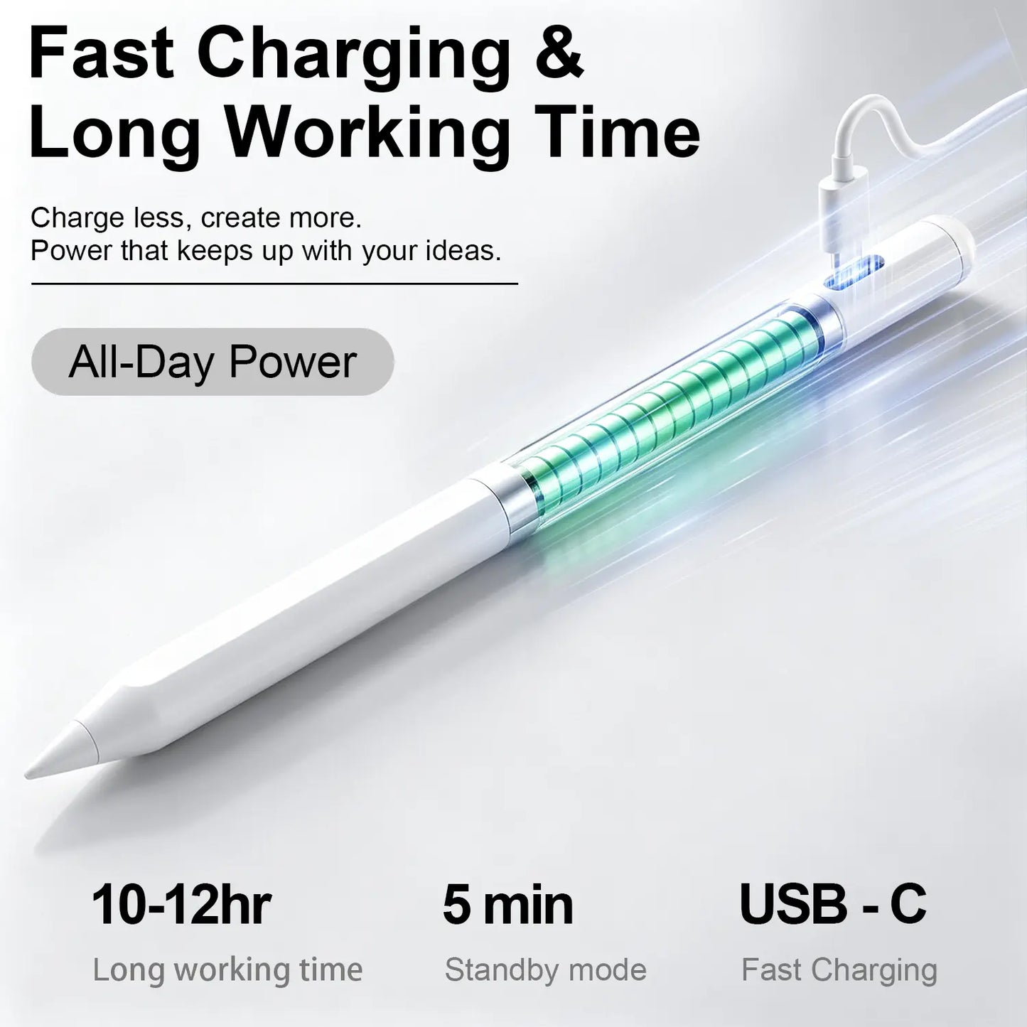Stylus Pen for Ipad(2018-2026)-2X Fast Charge with Tilt Sensitivity & Palm Rejection for Ipad 11/10/9/8/7/6Th Gen, Air 5/4/3/M4/M3/M2, Pro 13"/12.9"/11"/M4, Mini 7/6/5Th Backtoschool, Accessories, Tablet Styluses