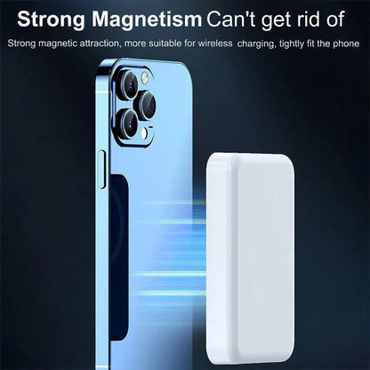 5000mAh Magnetic Wireless Power Bank for iPhone 12-17 Series - Portable Charger Compatible with MagSafe Cases.