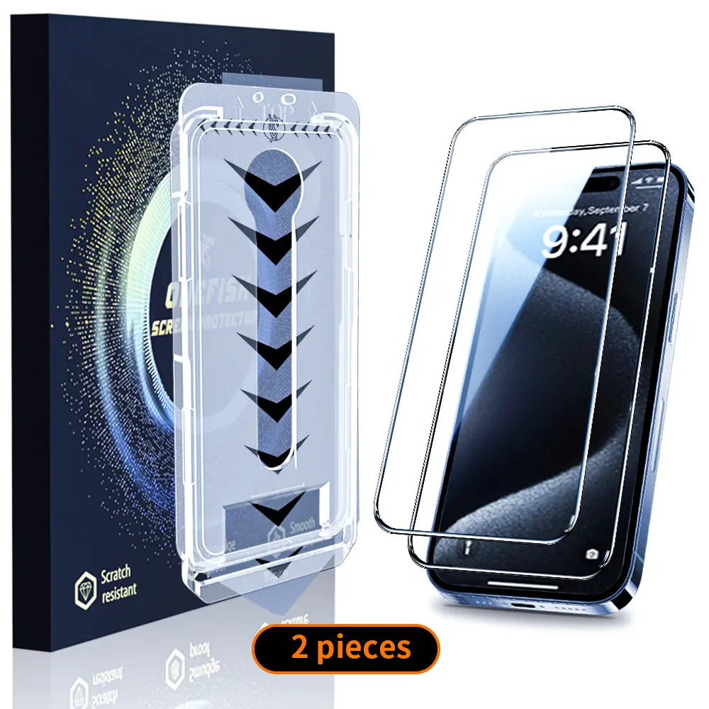One Fish Privacy Screen Protector Tempered Glass Shockproof Phone Protective Film for Samsung, Iphone,Crystal Clear, Proof Phone Screen Protector Privacy Screen Protector Protective Phone Accessori.