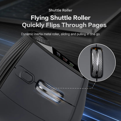 RGB Backlit Speed Roller Wireless Vertical Mouse 