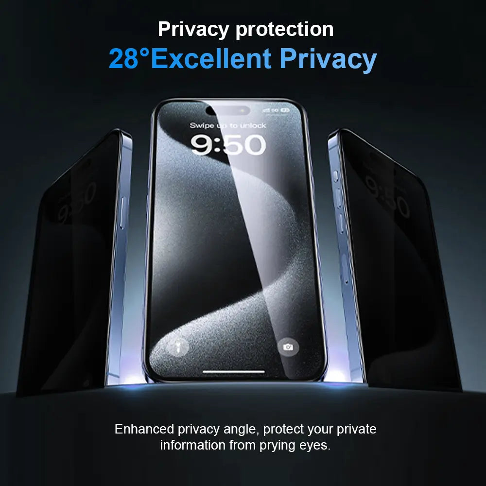 One Fish Privacy Screen Protector Tempered Glass Shockproof Phone Protective Film for Samsung, Iphone,Crystal Clear, Proof Phone Screen Protector Privacy Screen Protector Protective Phone Accessori.